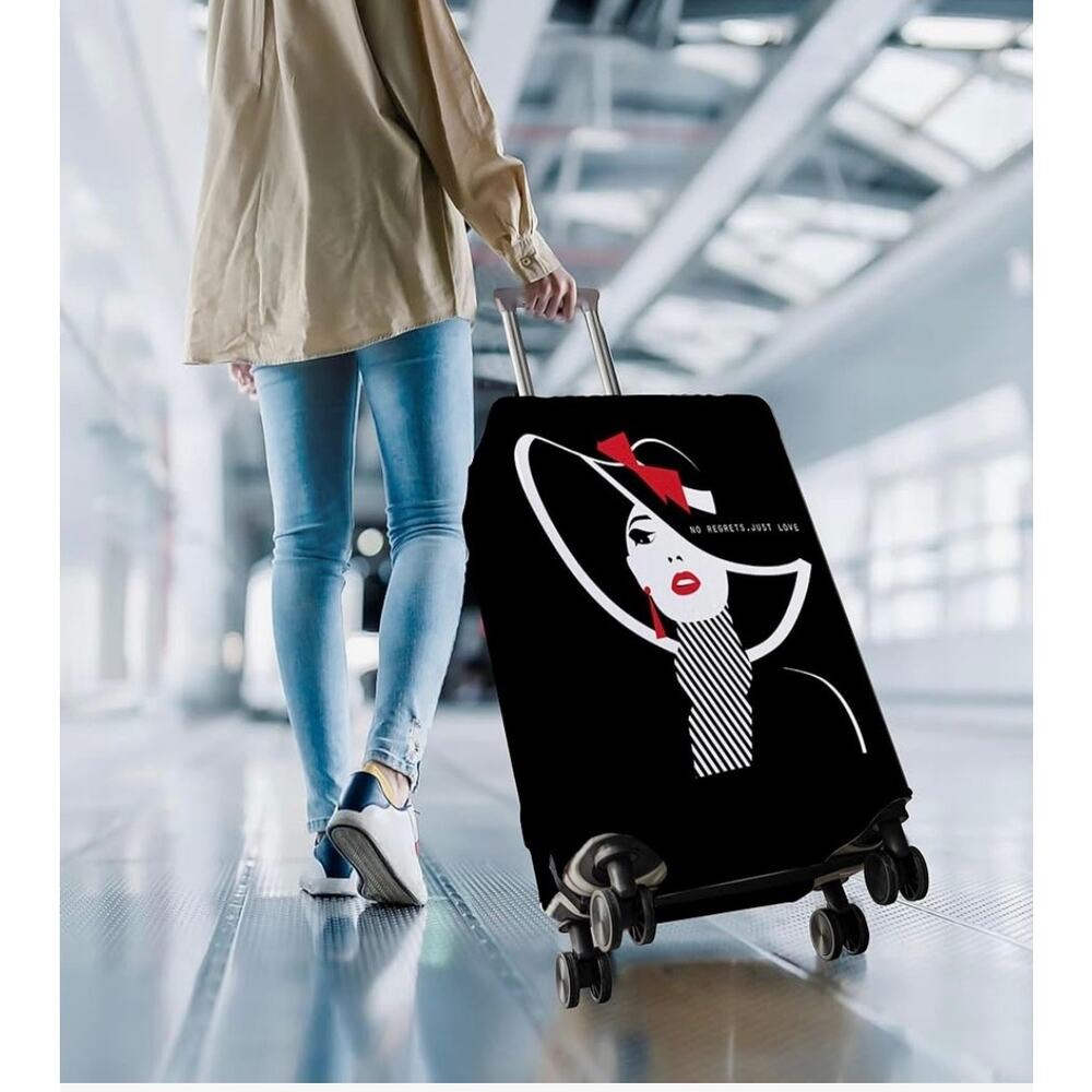 Styling Lady Luggage Cover TSA Approved Elastic XL Side Zippers NWOT